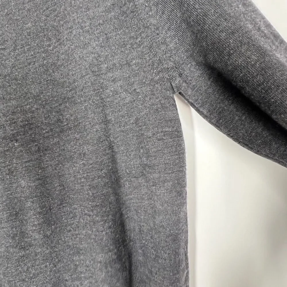 Express Merino Wool Sweater Mens Small Gray Casual Preppy Academia Grampacore